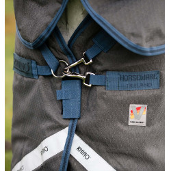 Horseware Rhino Hexstop Plus Vari-Layer Turnout-Decke 250g Grau / Indigo