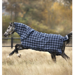 Pferdedecke Horseware Rhino Plus Vari-Layer 450g Marine kariert / Indigo Marineblau Pferdedecke Horseware Rhino Plus Vari-Layer 450g Marine kariert / Indigo Marineblau