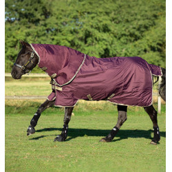 Horseware Amigo Hero Ripstop Plus Decke mit Halsteil 0g Feige / Marineblau