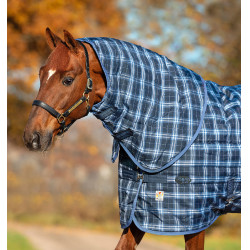 Horseware Halsteil 150g für Stalldecke Rhino Original Marine kariert / Indigo