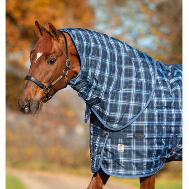 Horseware Halsteil 150g für Stalldecke Rhino Original Marine kariert / Indigo