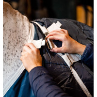 Liner Horseware 100g Eco Smaragdgrün Eco Print / Grau Blau Liner Horseware 100g Eco Smaragdgrün Eco Print / Grau Blau