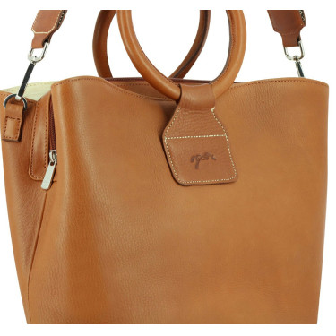 Pénélope Emeline Tasche Cognac Braun