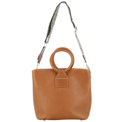 Pénélope Emeline Tasche Cognac Braun
