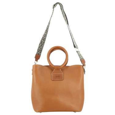 Pénélope Emeline Tasche Cognac Braun