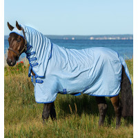 Couverture intégrale Horseware Amigo Ripstop Hoody 0g Bleu azure / marine / bleu électrique
