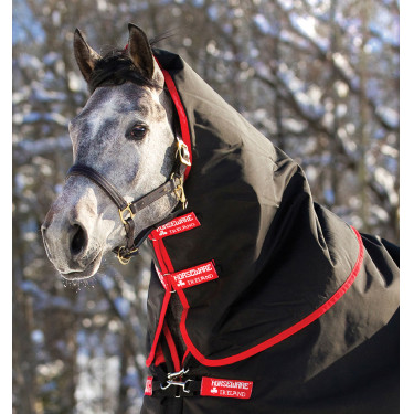 Halsabdeckung Horseware 250g für Decke Rambo Supreme 1680D Schwarz / Rot