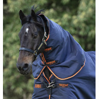 Couvre-cou Horseware 50g pour couverture Rambo Supreme Bleu marine / orange