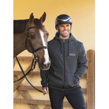 Herren-Kapuzen-Sweatjacke LeMieux aus Fleece Herren-Kapuzen-Sweatjacke LeMieux aus Fleece