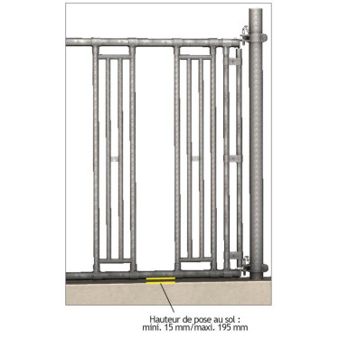 Bausatz für Kopfdurchlass mit verstellbarem Halsumfang für Selbstbedienungspanel La Gée