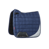 Tapis LeMieux Reflective Suede Dressage Square Bleu marine