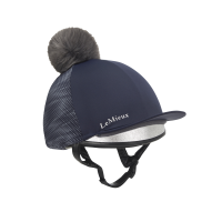 LeMieux Mini Reflective Hat Silk Marineblau