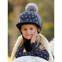 LeMieux Mini Reflective Hat Silk Marineblau