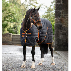 Stalldecke Horseware Rambo® 200g 1000D Schwarz / Orange / Beige