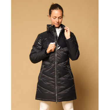 Lange Daunenjacke GEM Tower Marineblau