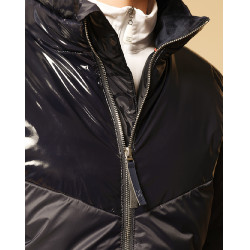 Lange Daunenjacke GEM Tower Marineblau