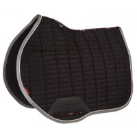 LeMieux Eurojump Wildleder Schabracke Schwarz / Silber / Grau