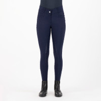 Reithose HV Polo Favourite Midwaist FullGrip Dunkler Sand Grau