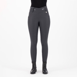 Reitleggings HV Polo Favourite Highwaist FullGrip Zinkgrau