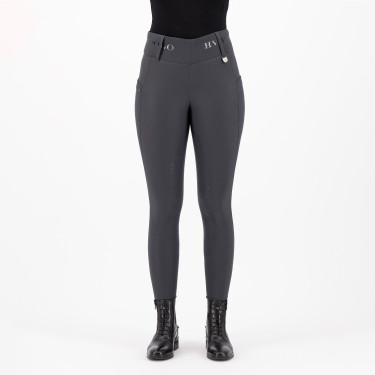Reitleggings HV Polo Favourite Highwaist FullGrip Zinkgrau