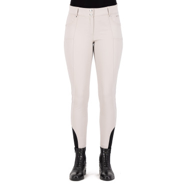 Reithose HV Polo Ellen Highwaist FullGrip Zinkgrau Beige Reithose HV Polo Ellen Highwaist FullGrip Zinkgrau Beige