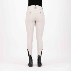 Reithose HV Polo Ellen Highwaist FullGrip Zinkgrau Beige Reithose HV Polo Ellen Highwaist FullGrip Zinkgrau Beige