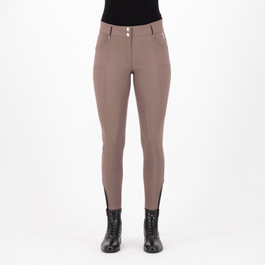 Reithose HV Polo Ellen Highwaist FullGrip Walnussbaum Beige