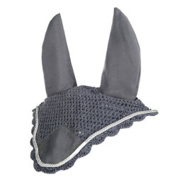 Fliegenhaube HKM aus Baumwolle Grau / silberfarben
