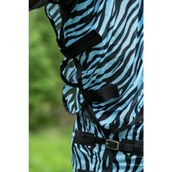 Fliegendecke Zebra Aqua HKM Aqua / Schwarz