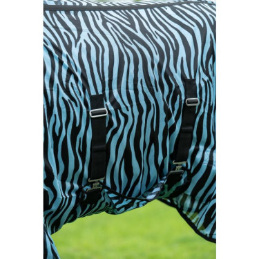 Fliegendecke Zebra Aqua HKM Aqua / Schwarz