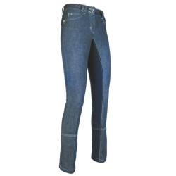 Jodhpur-Reithose Miss Blink mit Vollbesatz Alos HKM Blaue Jeans / Dunkelblau Jodhpur-Reithose Miss Blink mit Vollbesatz Alos HKM Blaue Jeans / Dunkelblau