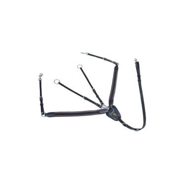 Brustgeschirr mit breitem Gummizug HKM Schwarz Brustgeschirr mit breitem Gummizug HKM Schwarz