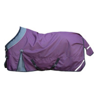 Outdoor-Decke Liberty 1200D glattes Futter HKM Weinrot / Grau Lila