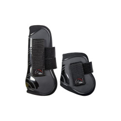 Gamaschen und Sprungglocken Genua Set aus 4 HKM Schwarz / schwarz