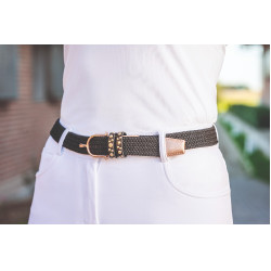Elastischer Gürtel Rosegold Glamour Style HKM Schwarz