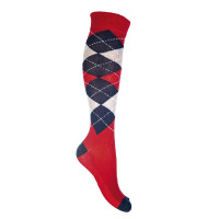 Socken Check Classico HKM Rot/Marine altmodelles Modell Socken Check Classico HKM Rot/Marine altmodelles Modell