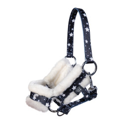 Halfter und Führstrick Hobby Horsing HKM Marineblau Sterne