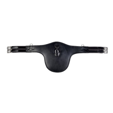 Gurt mit Bauchlatz HKM Schwarz