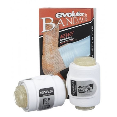 Acavallo Gel- und Elastik-Kombibandagen Weiß Wei&amp;amp;amp;amp;amp;szlig;