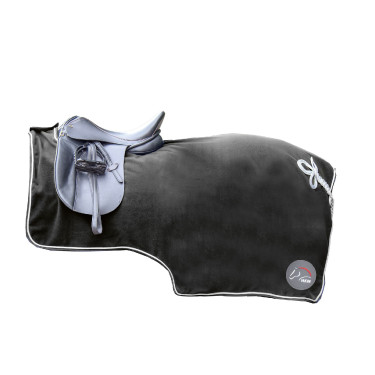 Polar fleece uitrijdeken HKM Schwarz