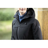 Lange wasserdichte Jacke Hillary HKM Schwarz Lange wasserdichte Jacke Hillary HKM Schwarz
