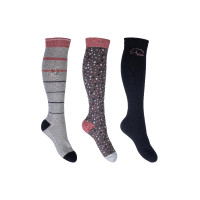 Socken Miami HKM 3er-Set Grau / Schwarz