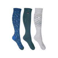 Sokken Florida HKM set van 3 Marine / Öl