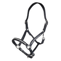 Lederhalfter Diamond HKM Schwarz Lederhalfter Diamond HKM Schwarz