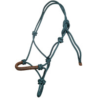 Ethologisches Halfter Strass HKM Öl / Braun Blau Ethologisches Halfter Strass HKM Öl / Braun Blau