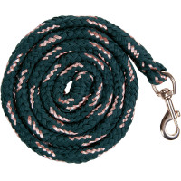 Longe Roségold mit Karabinerhaken HKM Smaragd / Roségold Gr&uuml;n