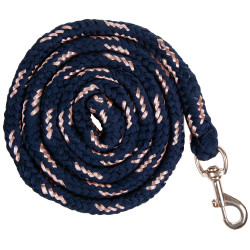 Longe Roségold mit Karabinerhaken HKM Marine / Roségold Blau Longe Roségold mit Karabinerhaken HKM Marine / Roségold Blau