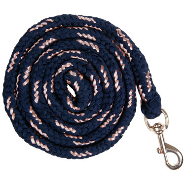 Longe Roségold mit Karabinerhaken HKM Marine / Roségold Blau Longe Roségold mit Karabinerhaken HKM Marine / Roségold Blau