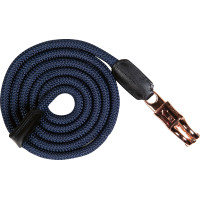 Longe Rosegold Glamour Style Karabinerhaken antip. HKM Schwarz / Roségold
