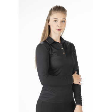 Polo Rosegold Glamour Style langarm HKM Schwarz / Roségold Polo Rosegold Glamour Style langarm HKM Schwarz / Roségold